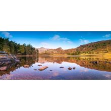 Mountains Reflection At Lake District National Park Wall Mural