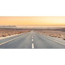 Desert Road At Sunrise Panoramic Wall Mural