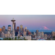 Seattle Skyline With Mount Rainier In The Distance Wall Mural