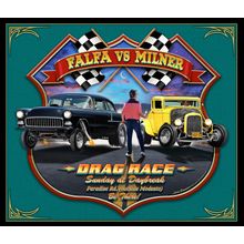 Falfa vs Milner Drag Race Wall Mural