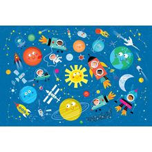 Fun Solar System Wall Mural