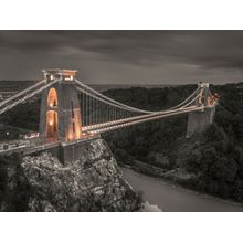 Clifton Suspension Bridge At Night Wall Mural