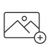 Image icon with plus symbol