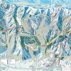 Official ski trail map for Park City Ski Area in Utah detailing trails and chairlifts updated for 2025/26 ski season 