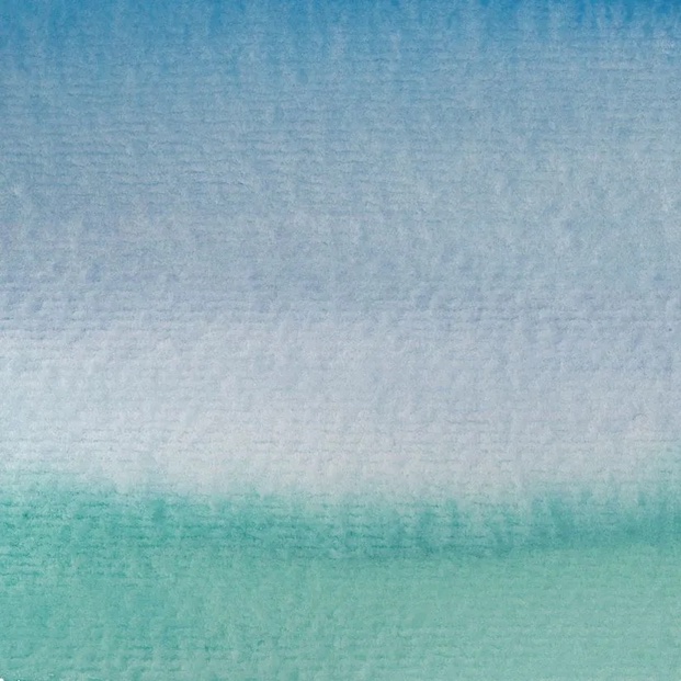 Ombre pattern from light blue through pale blue and teal at the bottom