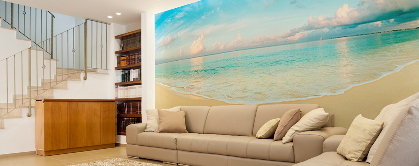 Waves On Seven Mile Beach  In Cayman Islands Wallpaper Mural