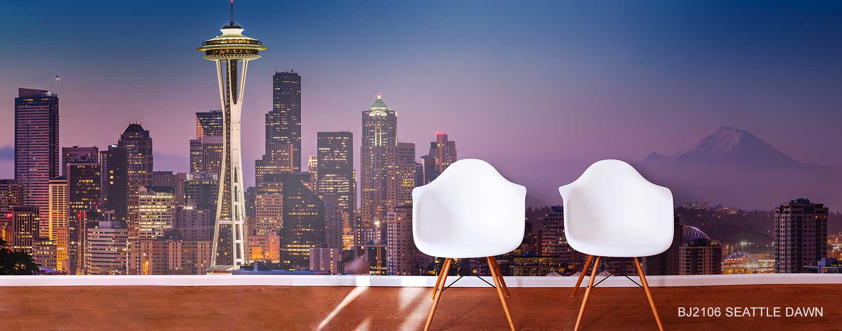 Seattle Dawn Mural Wallpaper