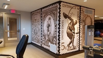 Create Your Own wall mural in fitness center