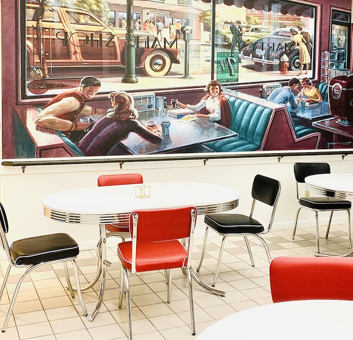 Retro 1950s Diner Wall Mural