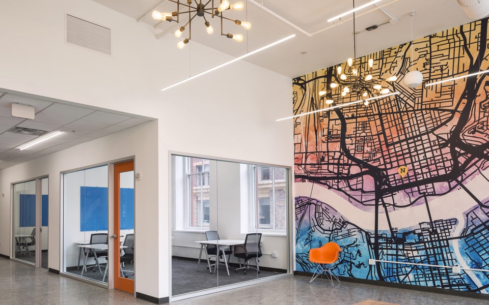 custom mural in office