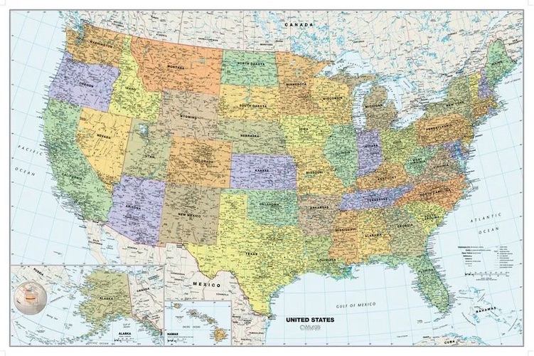 A map of the United States