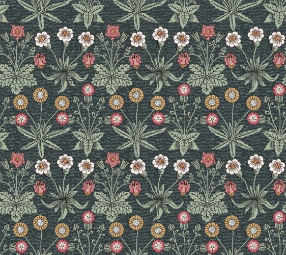 Vintage floral pattern on a dark background