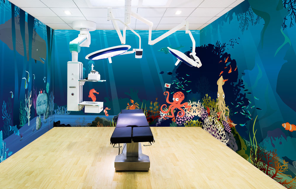 Example Of Make Waves Room Wrap Used In A Procedure Room