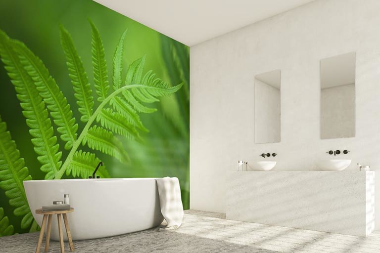 Wall mural for a large bathroom  Demural blog  Wall Murals and decorations