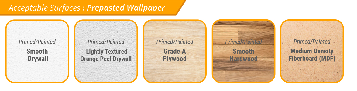 A visual guide for the best wall surfaces for prepasted wallpaper