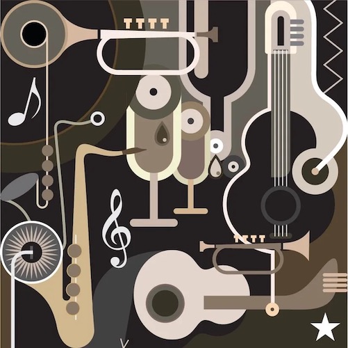 Musical instrument collage