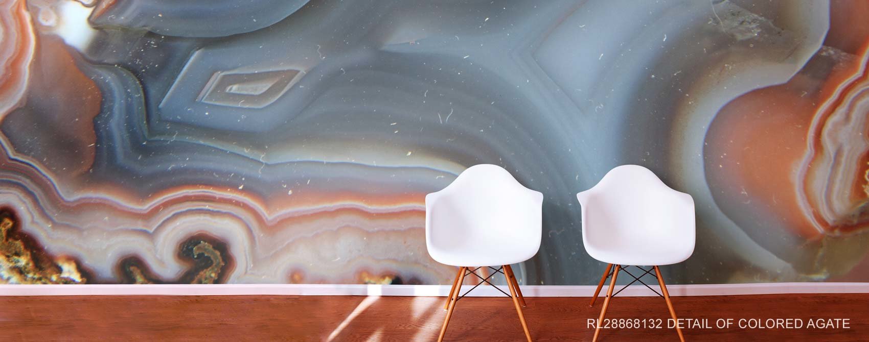 Close Up Multicolored Agate With Swirls And Whirls Wall Mural
