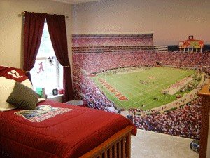 Alabama Vs. Southern Mississippi Football Wall Mural in kids bedroom