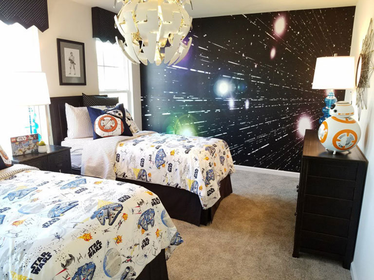 Warp 5 Wall Mural in kids room