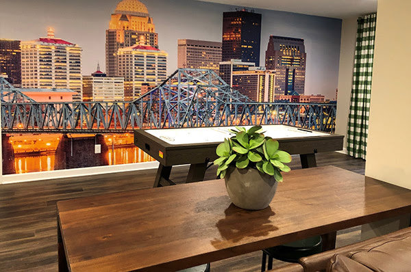 Louisville, Kentucky On The River Wall Mural in model home