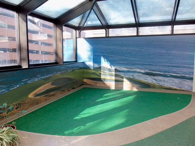 golf course wall mural wrapping room