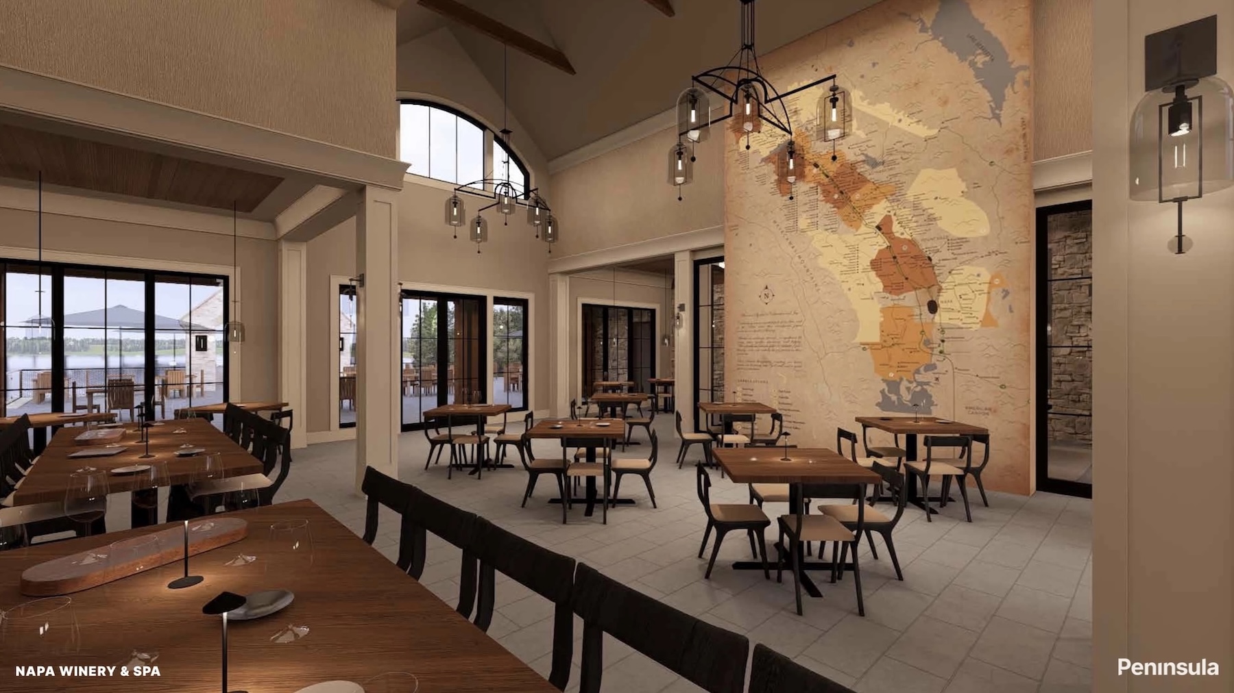 Custom mural in winery
