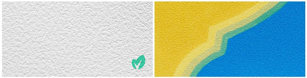 Samples of a wall before and after applying a mural with EnviroPro-Texture