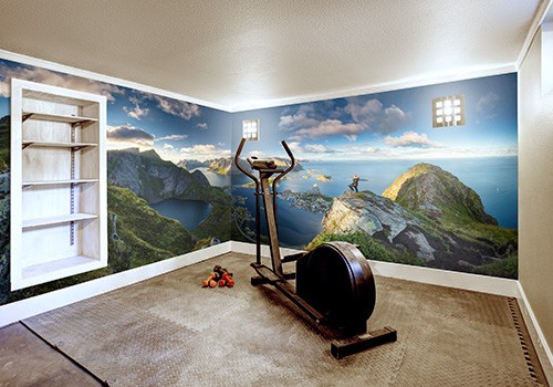Reinebringen Views Wallpaper Mural in home gym