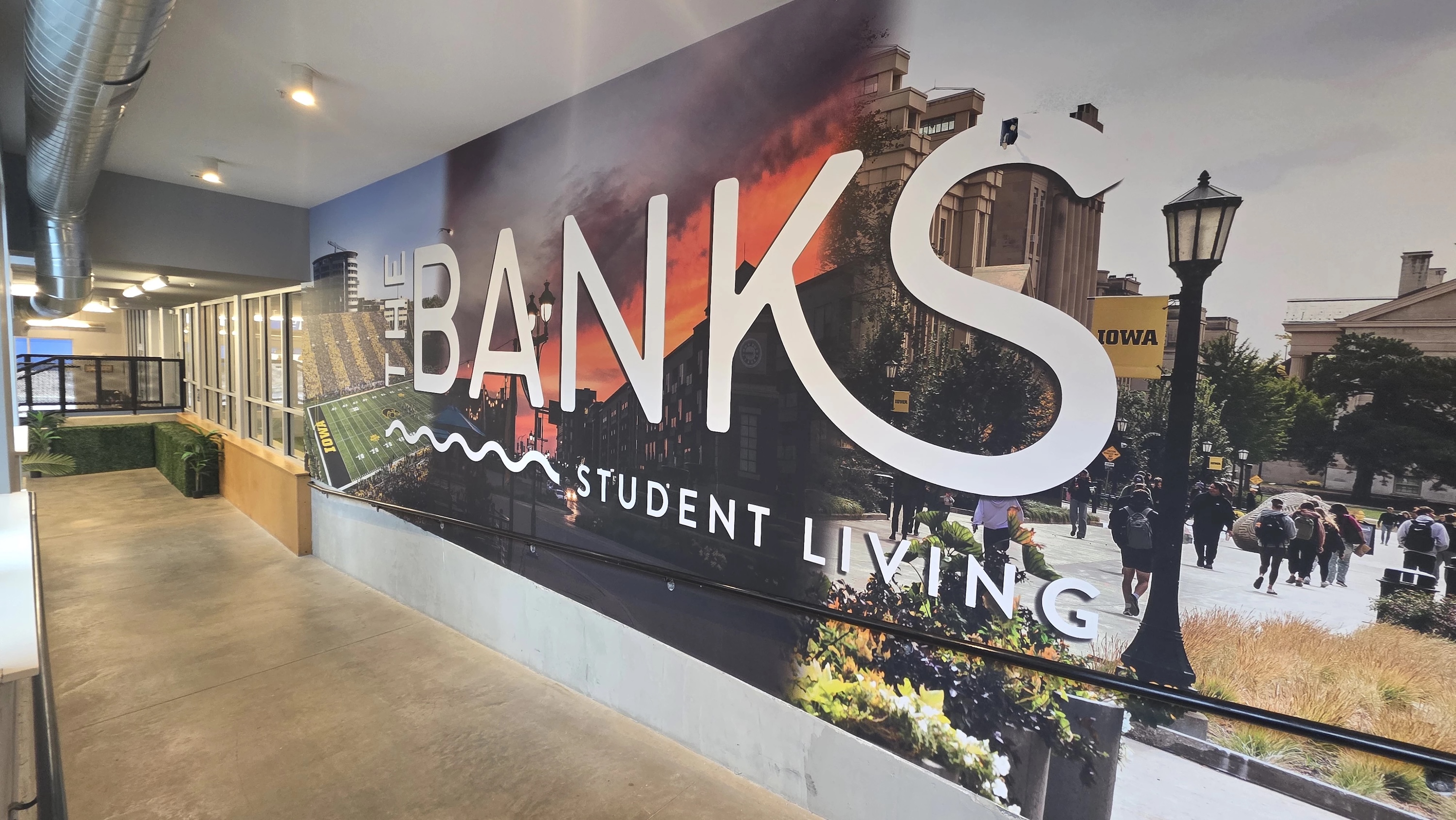 Large mural on college campus