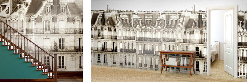 Two Examples Of Image Modification Of A Photo Of A Classic Paris Building