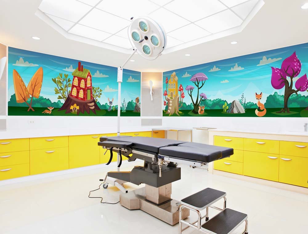 Woodland Creatures Room Wrap Wall Mural In A Medical Offices