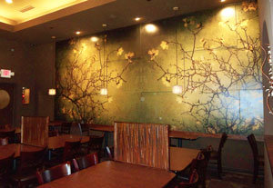 The Hanging Garden Wall Mural in restaurant