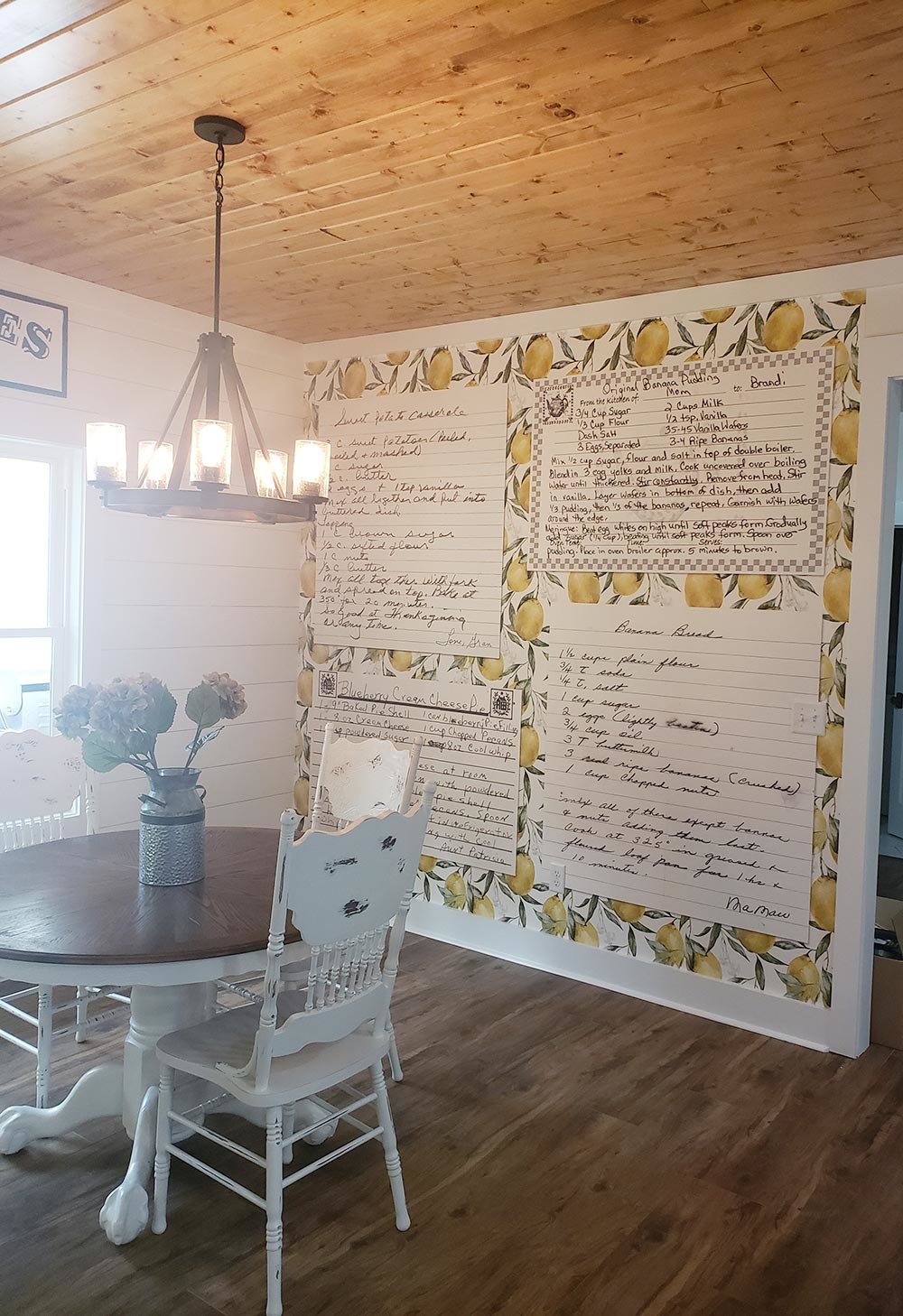 Custom Wallpaper Rolls Handwritten Recipe Backsplash Removable Rustic  Kitchen Farmhouse Decor Personalized Wall Paper Peel and Stick   httpetsyme3ct7ZAR A custom wallpaper designed with 3 to 4 or your  favorite family recipes 