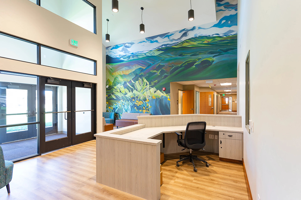 Custom Landscape Painting Reception Lobby Wall Mural