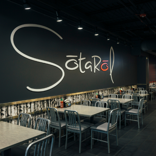 Aspen wall mural in a sushi restaurant